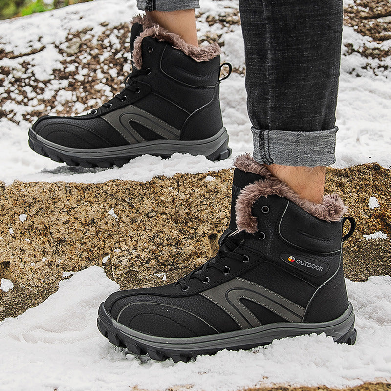 Men’s Plus Size Warm Velvet Winter Hiking Boots