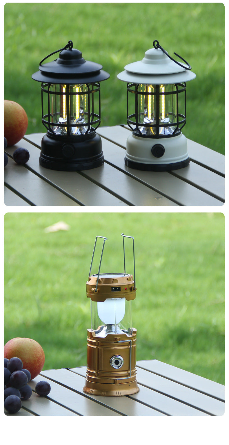 Retro Rechargeable Revolving Camping Lantern