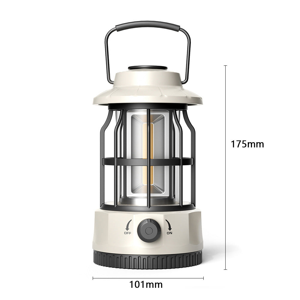 Retro COB Portable Camping Tent Lantern