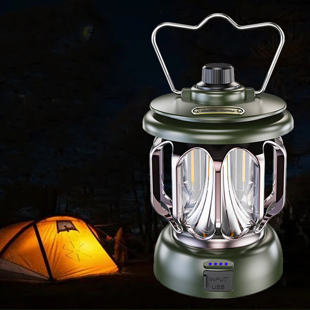 Retro Portable LED Camping Lantern