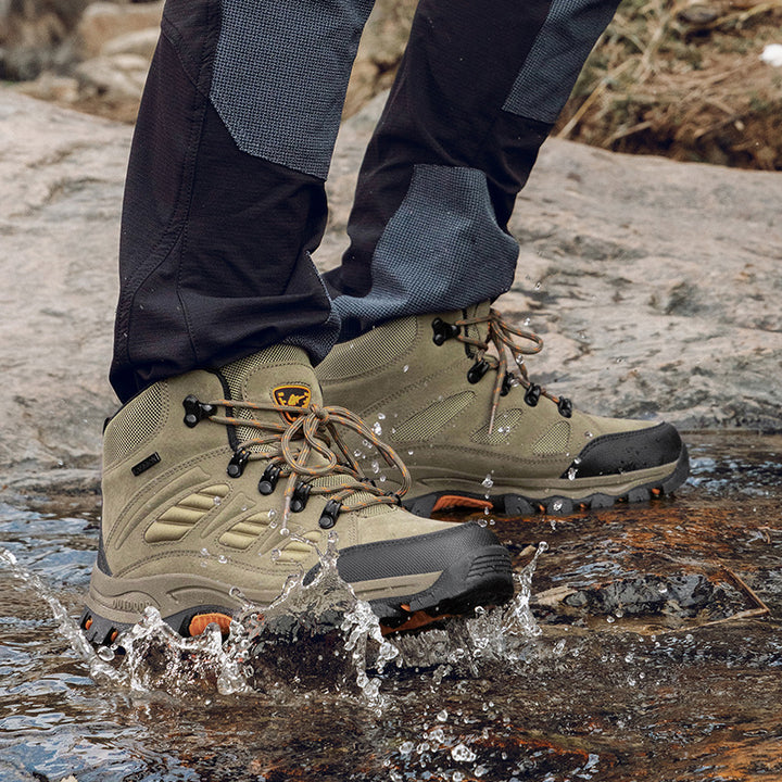 Unisex High-Top Waterproof Hiking Camping Shoes