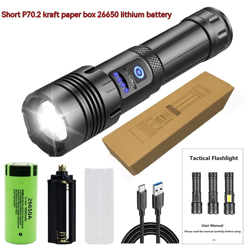 High-Intensity Rechargeable Emergency Camping Flashlight