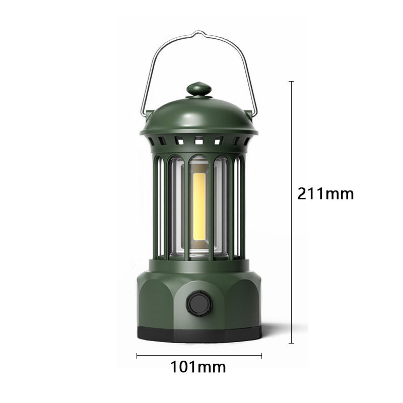 Retro COB Portable Camping Tent Lantern