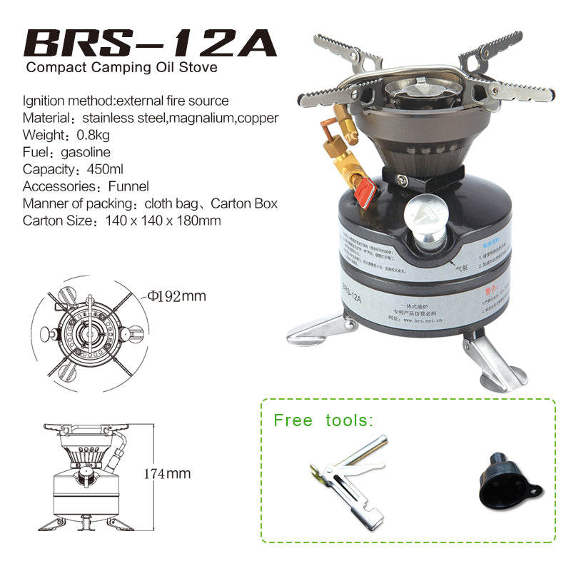 Field Oil Stove Camping Heavy-Duty Outdoor Cooking Set