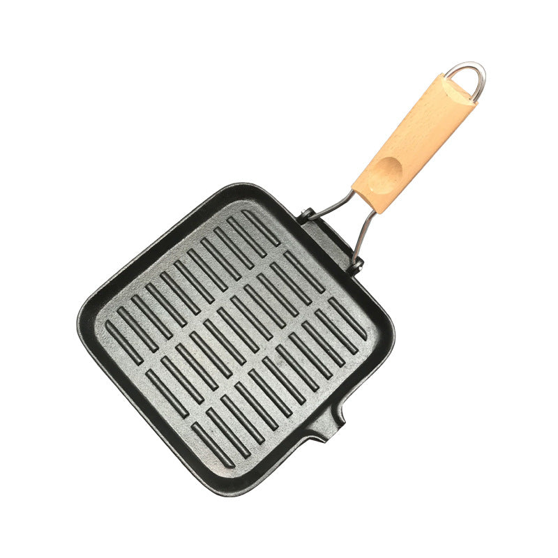 Cast Iron Folding Camping Steak Skillet