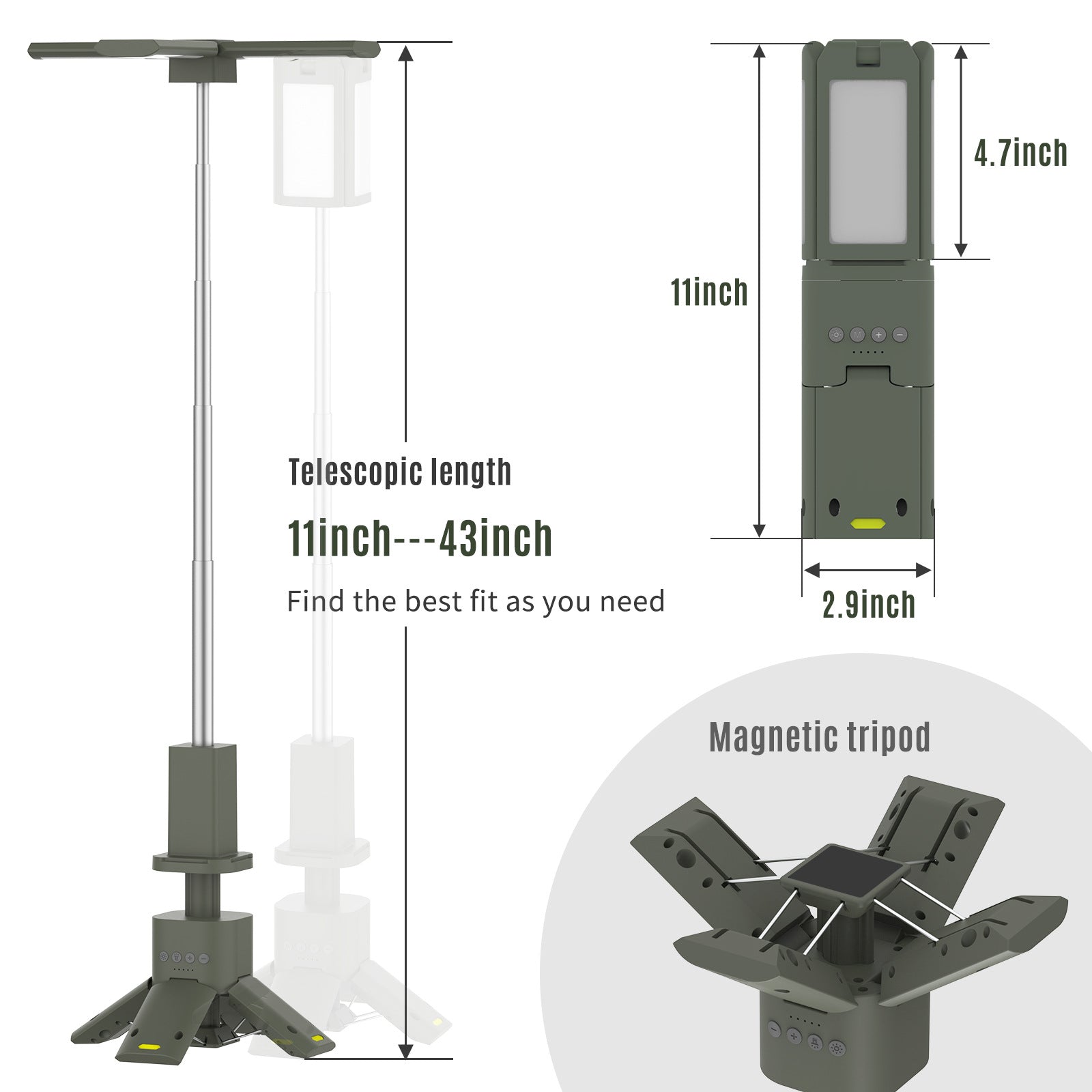 Ultra-Long Battery Folding Camping Lantern