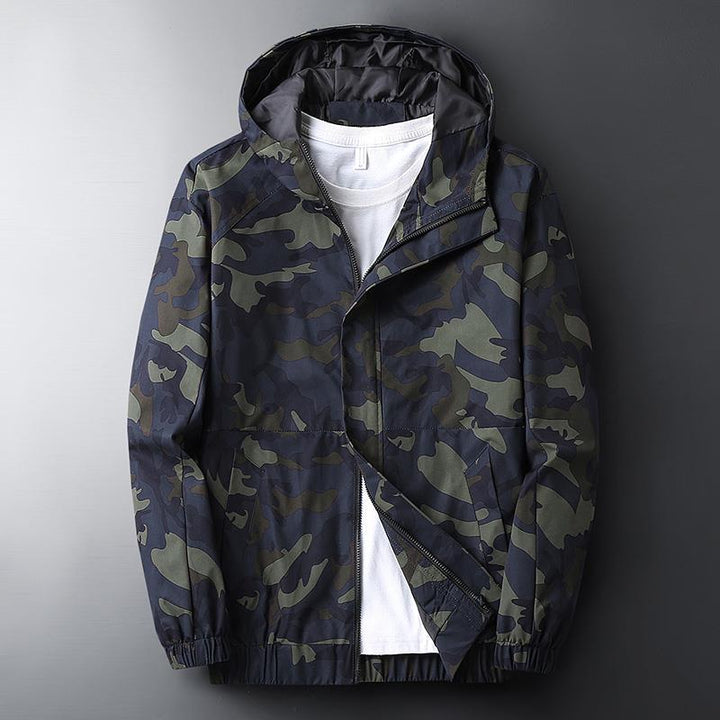 Men’s Hooded Camouflage Printed Jacket