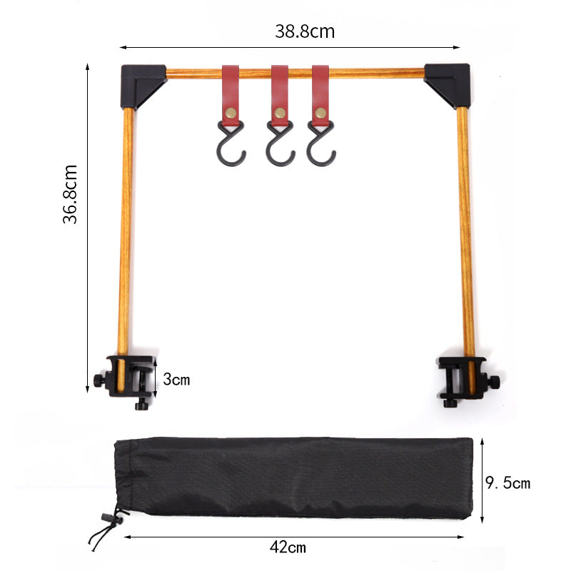 Adjustable Outdoor Camping Table Clamp Hook Rack