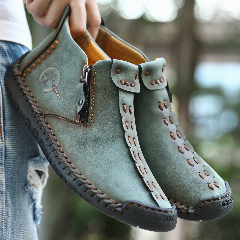 Men’s Outdoor Hiking Ankle Boots with Zipper