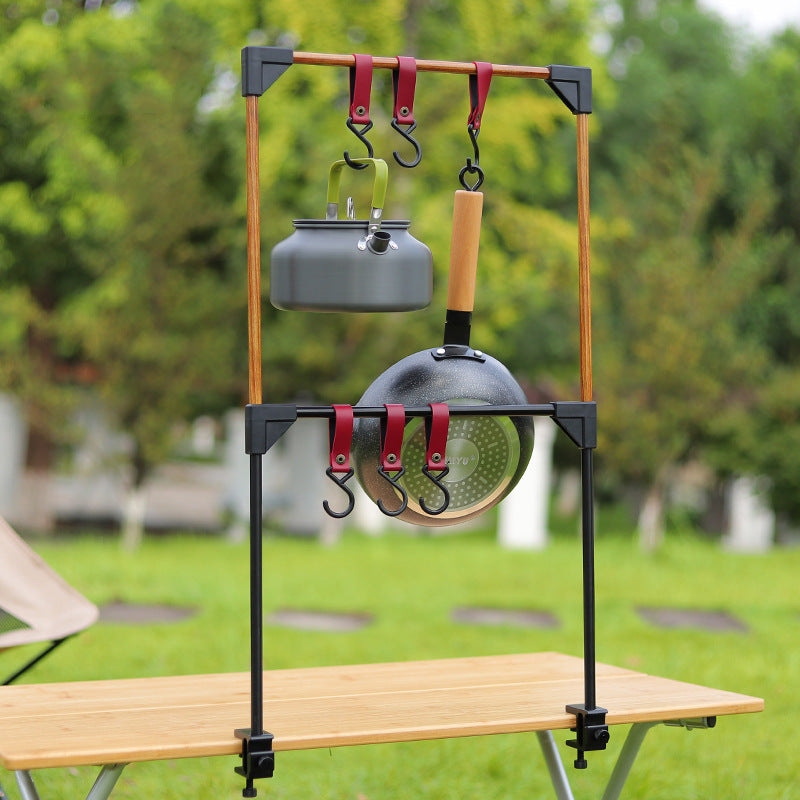 Adjustable Outdoor Camping Table Clamp Hook Rack