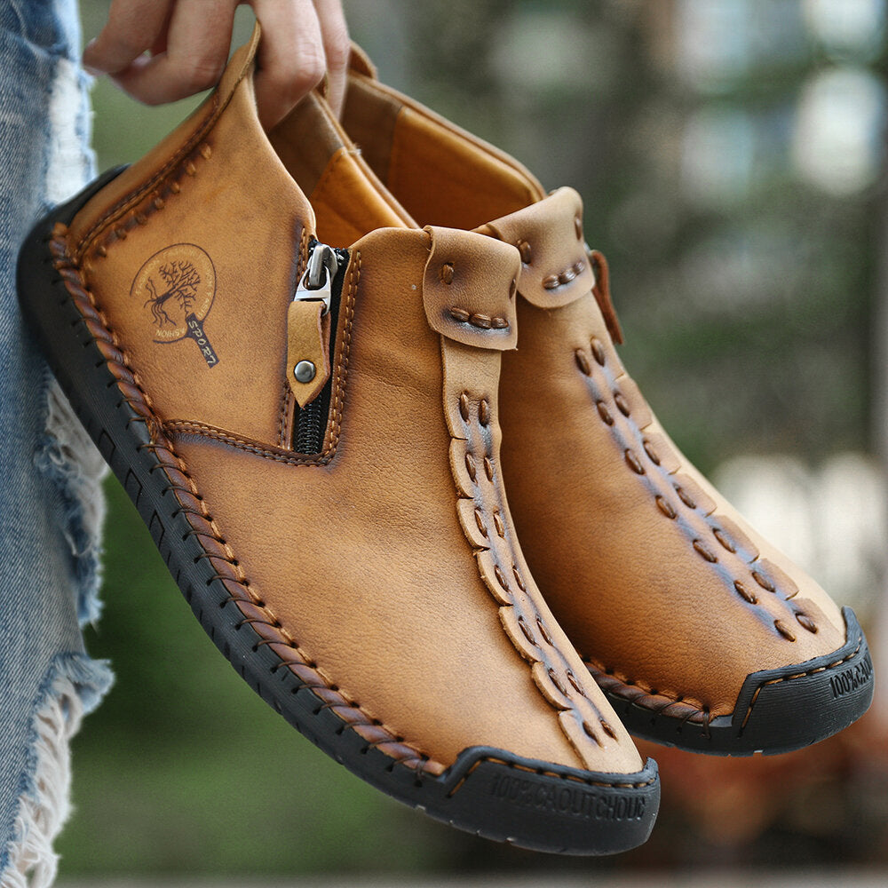 Men’s Outdoor Hiking Ankle Boots with Zipper