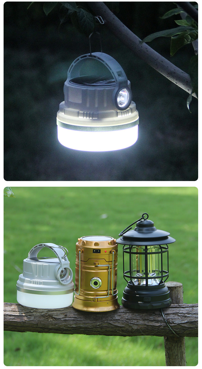 Retro Rechargeable Revolving Camping Lantern