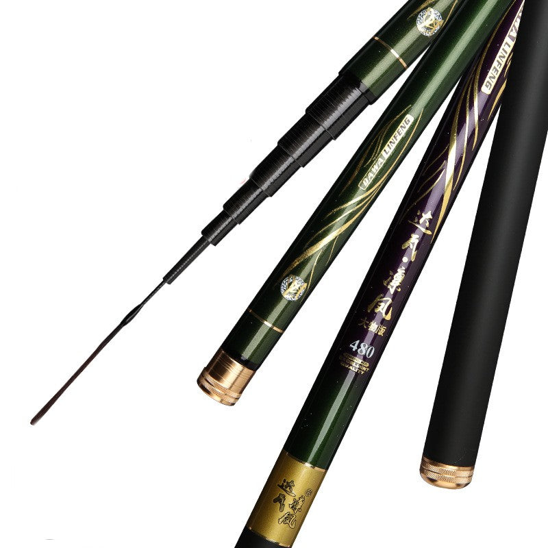 High Carbon 6H19 Hard Black Pit Fishing Rod