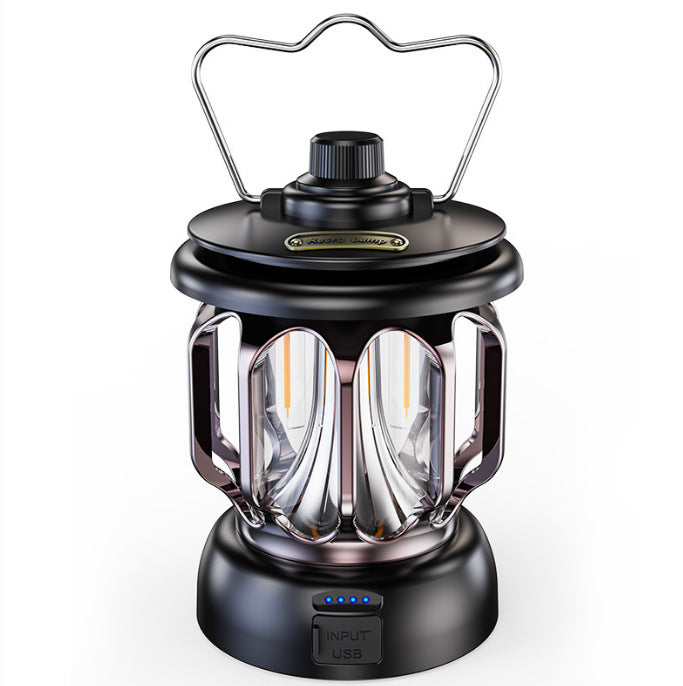 Retro Portable LED Camping Lantern