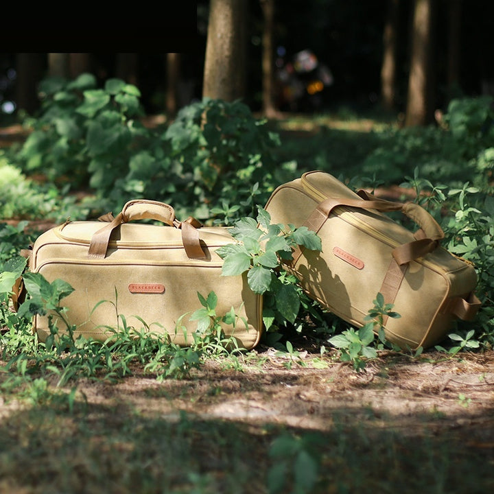 Camping Cookware Set With Gas Stove And Storage Bag